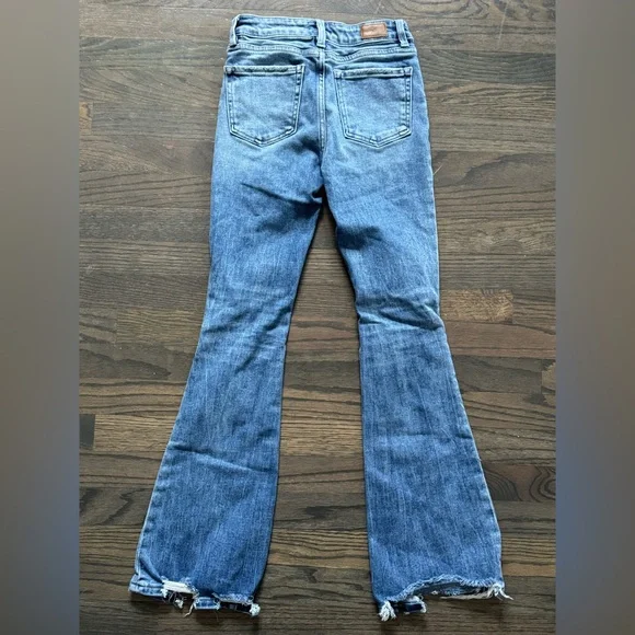 BKE Kids Blue Distressed Flare Jeans - Picture 2 of 6